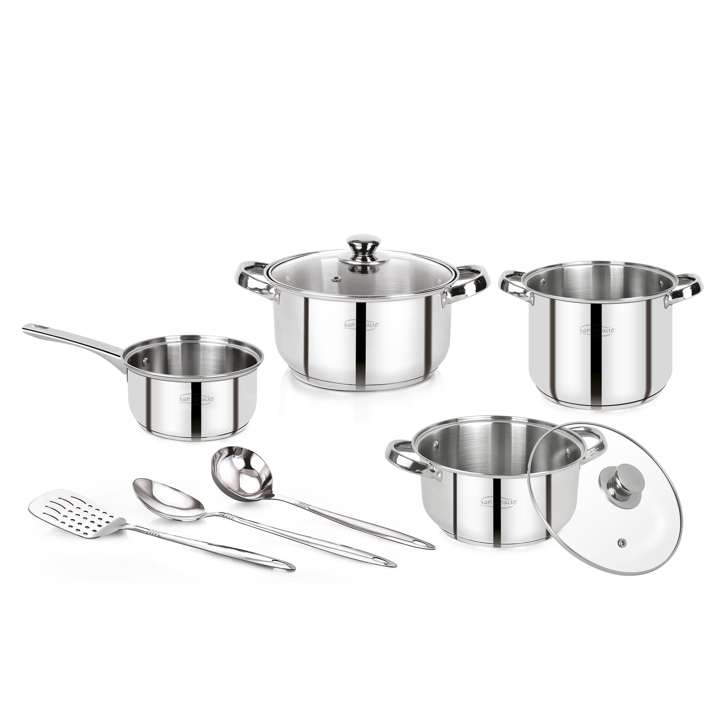 SET 9PC BATERIA COCINA ACERO INOX IND LEXIA SG